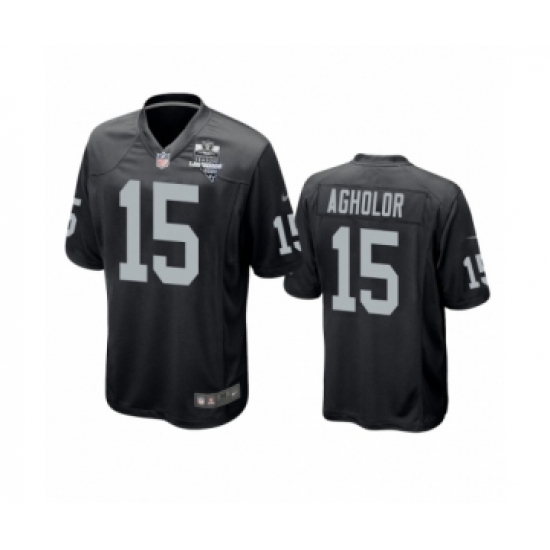 Men's Oakland Raiders 15 Nelson Agholor Black 2020 Inaugural Season Game Jersey
