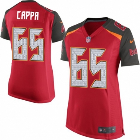 Women's Nike Tampa Bay Buccaneers 65 Alex Cappa Game Red Team Color NFL Jersey