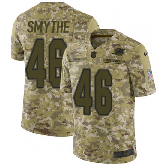 Men's Nike Miami Dolphins 46 Durham Smythe Limited Camo 2018 Salute to Service NFL Jersey