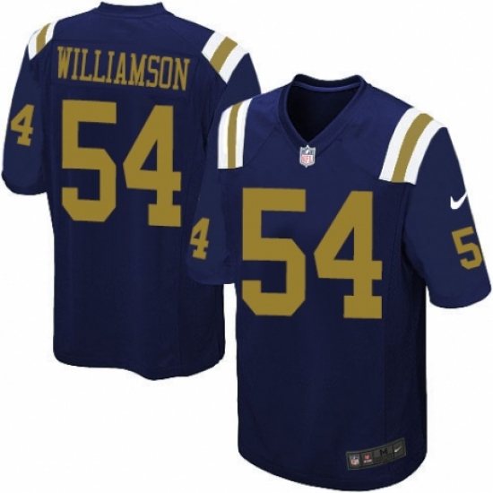 Men's Nike New York Jets 54 Avery Williamson Game Navy Blue Alternate NFL Jersey