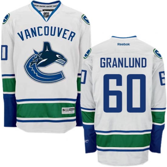 Youth Reebok Vancouver Canucks 60 Markus Granlund Authentic White Away NHL Jersey