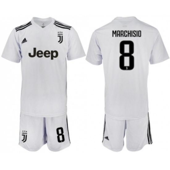 Juventus 8 Marchisio White Soccer Club Jersey