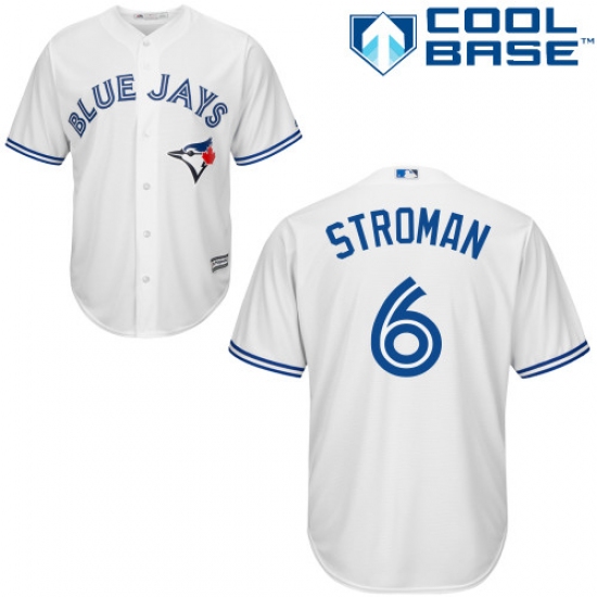 Youth Majestic Toronto Blue Jays 6 Marcus Stroman Authentic White Home MLB Jersey