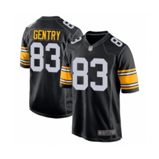 Men's Pittsburgh Steelers 83 Zach Gentry Game Black Alternate Football Jersey