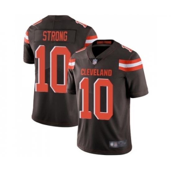 Men's Cleveland Browns 10 Jaelen Strong Brown Team Color Vapor Untouchable Limited Player Football Jersey