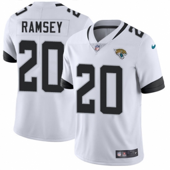 Men's Nike Jacksonville Jaguars 20 Jalen Ramsey White Vapor Untouchable Limited Player NFL Jerseys