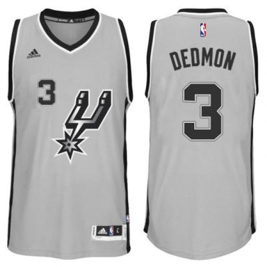 Men's San Antonio Spurs 3 Dewayne Dedmon adidas Gray Player Swingma Jersey