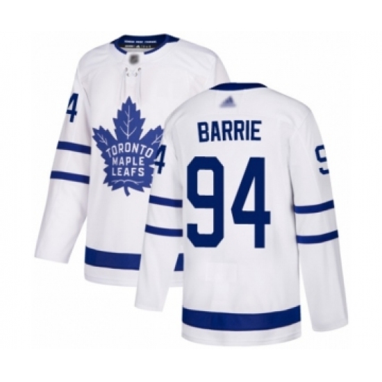 Men's Toronto Maple Leafs 94 Tyson Barrie Authentic White Away Hockey Jersey