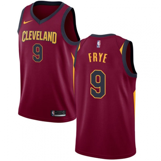 Men's Nike Cleveland Cavaliers 9 Channing Frye Swingman Maroon NBA Jersey - Icon Edition