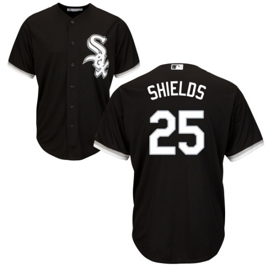 Youth Majestic Chicago White Sox 33 James Shields Replica Black Alternate Home Cool Base MLB Jersey