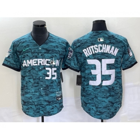 Men's Nike Baltimore Orioles 35 Adley Rutschman Teal 2023 All Star Cool Base Stitched Baseball Jersey