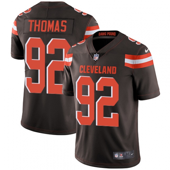 Men's Nike Cleveland Browns 92 Chad Thomas Brown Team Color Vapor Untouchable Limited Player NFL Jersey