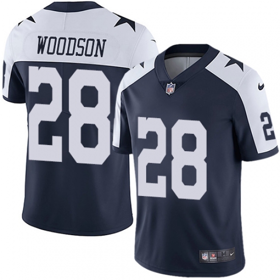 Youth Nike Dallas Cowboys 28 Darren Woodson Navy Blue Throwback Alternate Vapor Untouchable Limited Player NFL Jersey