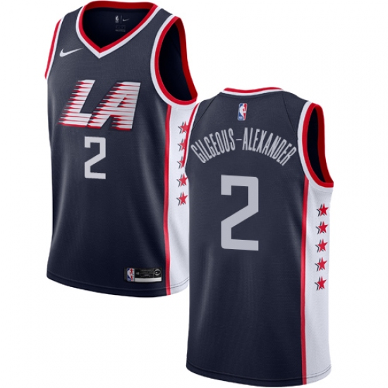 Youth Nike Los Angeles Clippers 2 Shai Gilgeous-Alexander Swingman Navy Blue NBA Jersey - City Edition