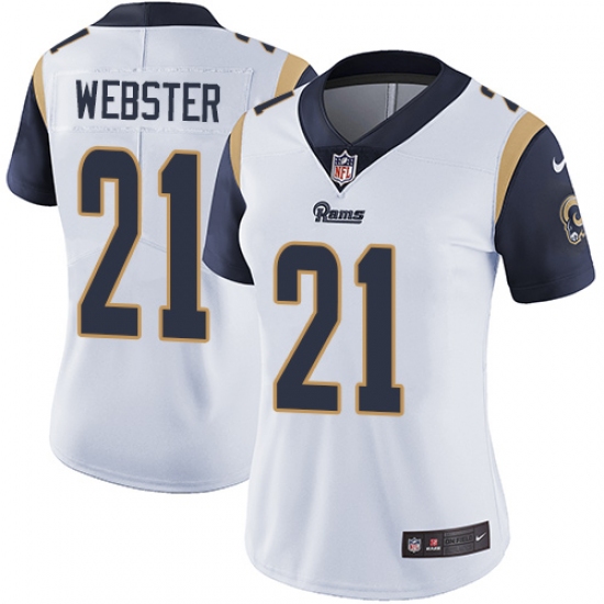 Women's Nike Los Angeles Rams 21 Kayvon Webster White Vapor Untouchable Limited Player NFL Jersey