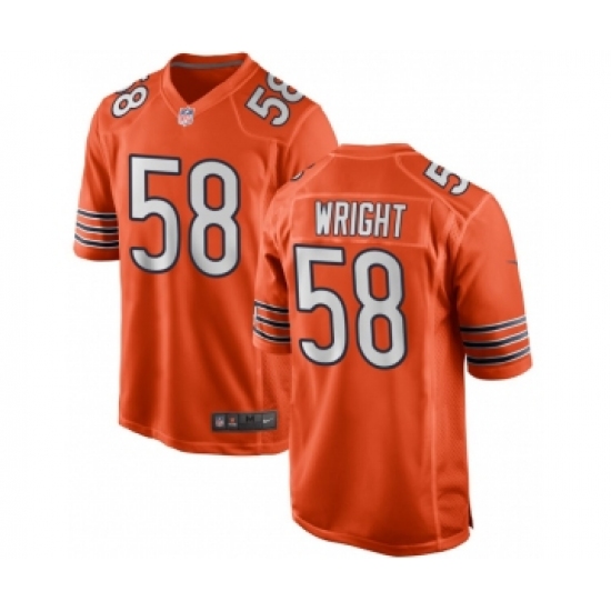 Men's Chicago Bears 58 Darnell Wright Nike Orange 2023 NFL Draft First Round Pick Jersey