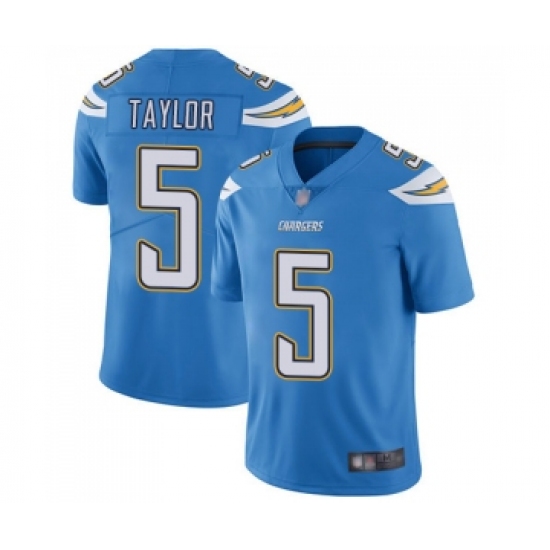Men's Los Angeles Chargers 5 Tyrod Taylor Electric Blue Alternate Vapor Untouchable Limited Player Football Jersey