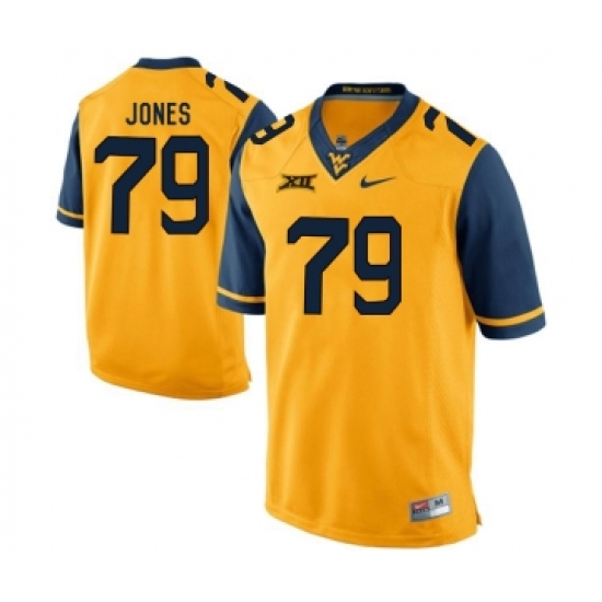 West Virginia Mountaineers 79 Matt Jones Gold College Football Jersey