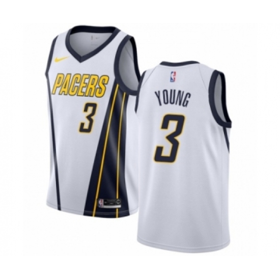 Women's Nike Indiana Pacers 3 Joe Young White Swingman Jersey - Earned Edition