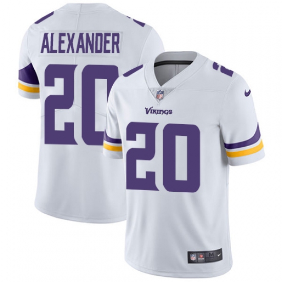 Men's Nike Minnesota Vikings 20 Mackensie Alexander White Vapor Untouchable Limited Player NFL Jersey