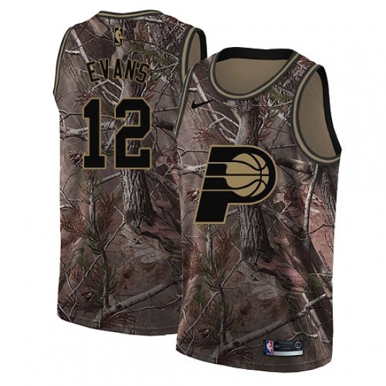 Men's Nike Indiana Pacers 12 Tyreke Evans Swingman Camo Realtree Collection NBA Jersey
