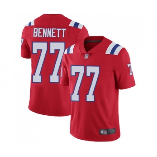 Men's New England Patriots 77 Michael Bennett Red Alternate Vapor Untouchable Limited Player Football Jersey