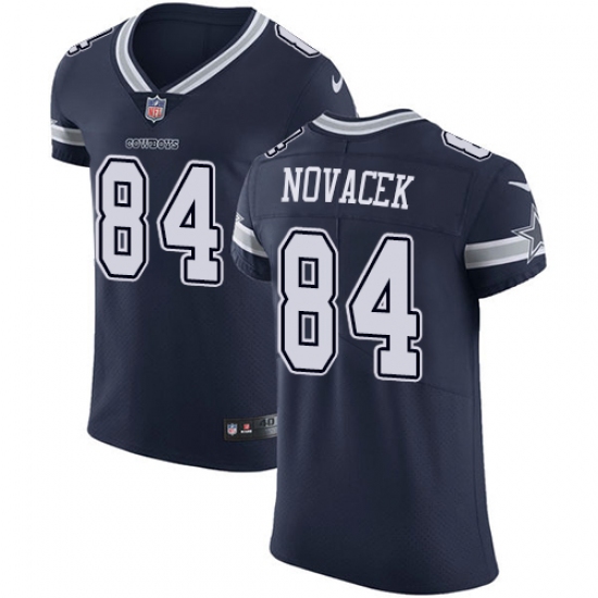 Men's Nike Dallas Cowboys 84 Jay Novacek Navy Blue Team Color Vapor Untouchable Elite Player NFL Jersey