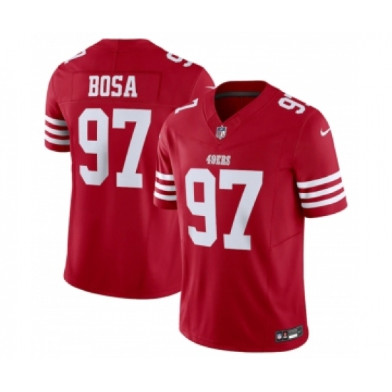 Men's San Francisco 49ers 97 Nick Bosa Red 2023 F.U.S.E. Vapor Untouchable Limited Stitched Football Jersey
