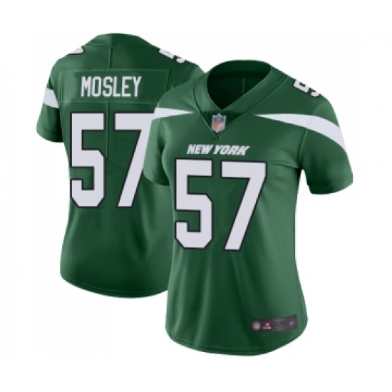Women's New York Jets 57 C.J. Mosley Green Team Color Vapor Untouchable Limited Player Football Jersey