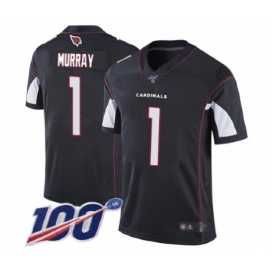 Men's Arizona Cardinals 1 Kyler Murray Black Alternate Vapor Untouchable Limited Player 100th Season Football Jersey