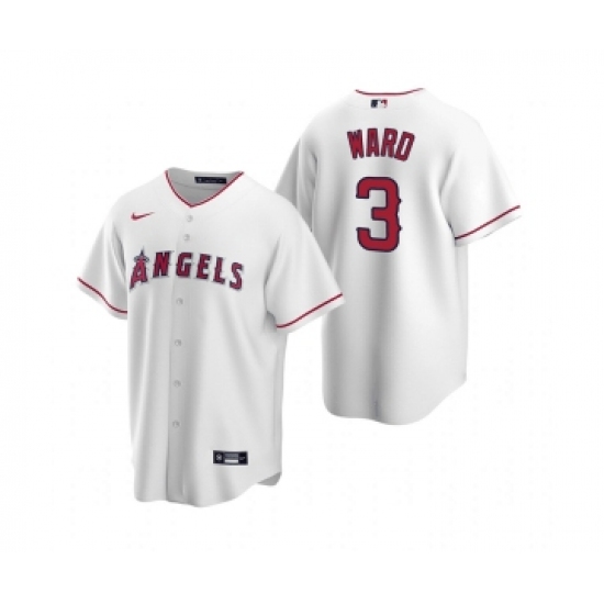 Men's Los Angeles Angels 3 Waylor Ward White Cool Base Stitched Jersey