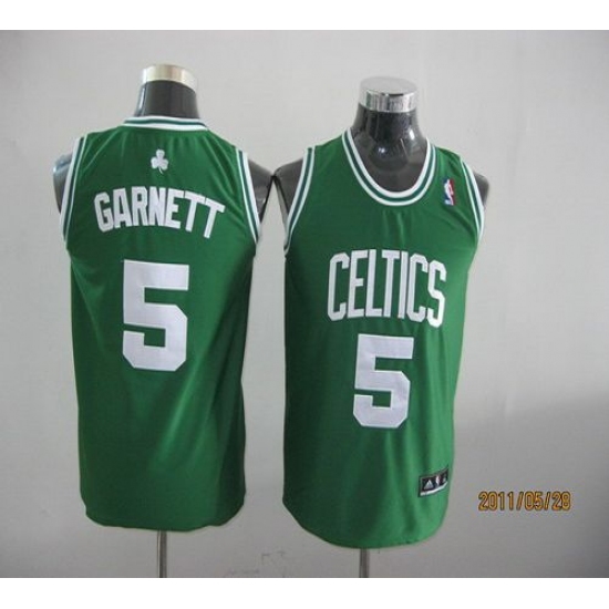 Celtics 5 Kevin Garnett Green Stitched Youth NBA Jersey