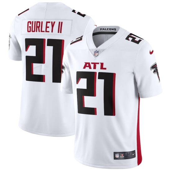 Men's Atlanta Falcons 21 Todd Gurley II Nike White Vapor Limited Jersey.webp