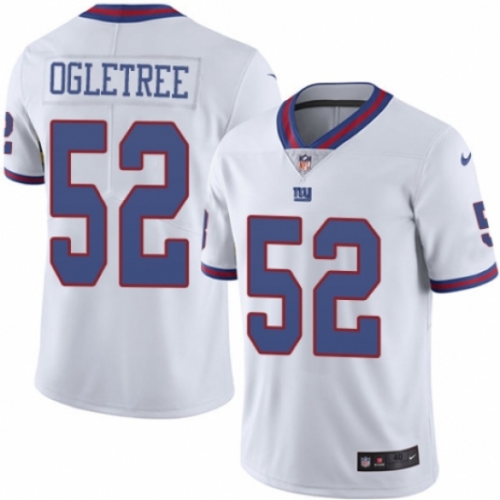 Men's Nike New York Giants 52 Alec Ogletree Elite White Rush Vapor Untouchable NFL Jersey