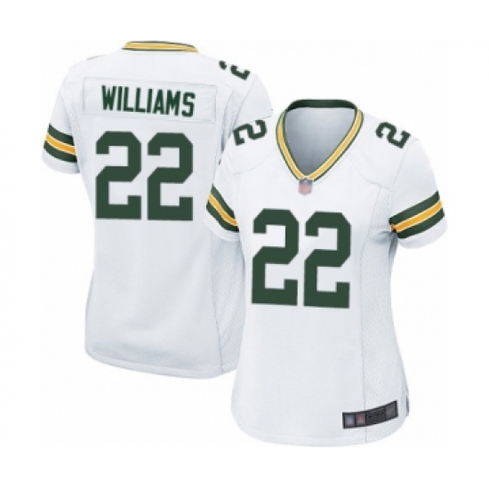 Women's Green Bay Packers 22 Dexter Williams Game White Football Jersey