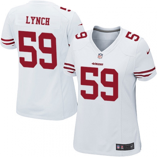 Women's Nike San Francisco 49ers 59 Aaron Lynch Game White NFL Jersey