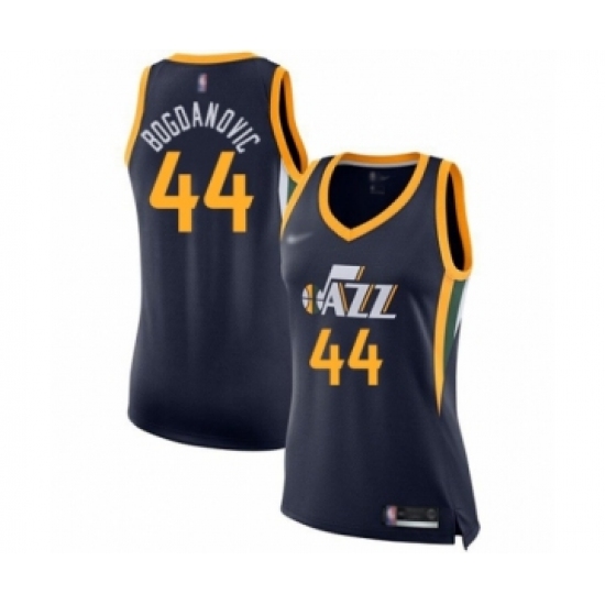 Women's Utah Jazz 44 Bojan Bogdanovic Swingman Navy Blue Basketball Jersey - Icon Edition