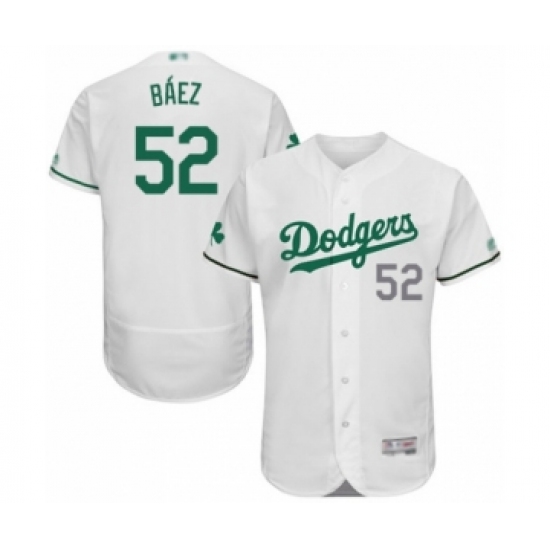 Men's Los Angeles Dodgers 52 Pedro Baez White Celtic Flexbase Authentic Collection Baseball Player Jersey