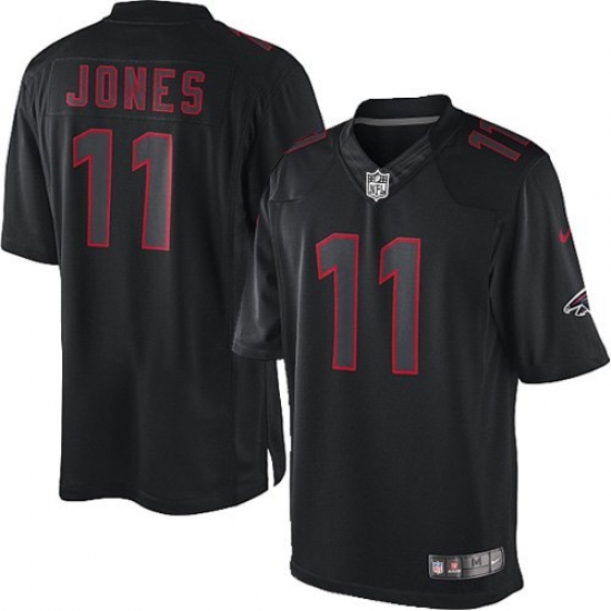 Men's Nike Atlanta Falcons 11 Julio Jones Limited Black Impact NFL Jersey