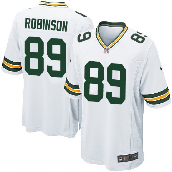 Men's Nike Green Bay Packers 89 Dave Robinson Game White NFL Jersey