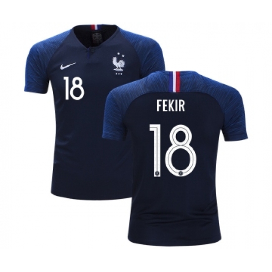 France 18 Fekir Home Kid Soccer Country Jersey