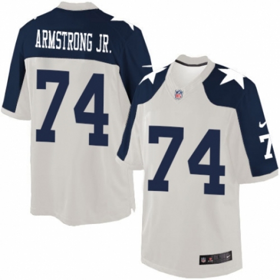 Men's Nike Dallas Cowboys 74 Dorance Armstrong Jr. Limited White Throwback Alternate NFL Jersey