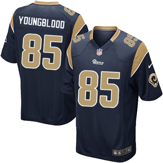 Men's Nike Los Angeles Rams 85 Jack Youngblood Game Navy Blue Team Color NFL Jersey