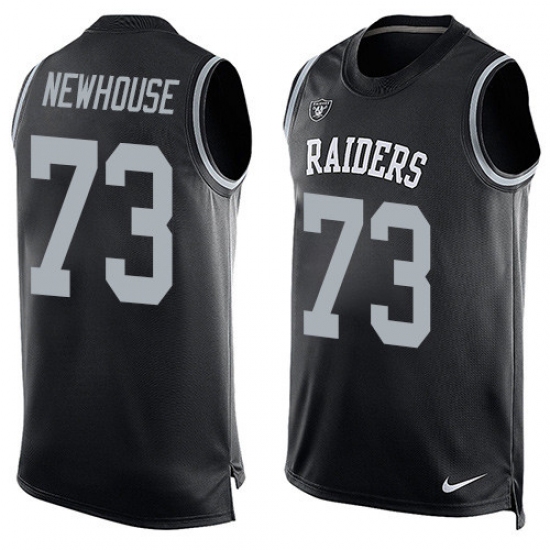 Men's Nike Oakland Raiders 73 Marshall Newhouse Limited Black Player Name & Number Tank Top NFL Jersey