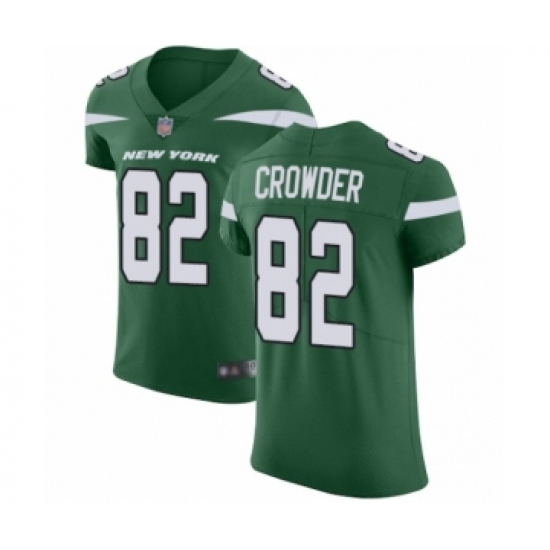 Men's New York Jets 82 Jamison Crowder Green Team Color Vapor Untouchable Elite Player Football Jersey