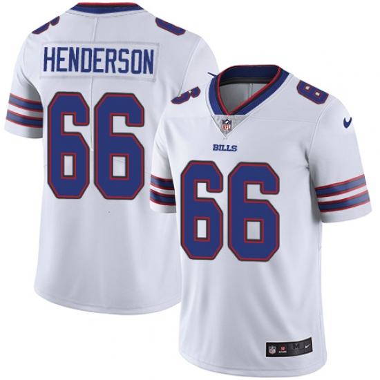 Men's Nike Buffalo Bills 66 Seantrel Henderson White Vapor Untouchable Limited Player NFL Jersey