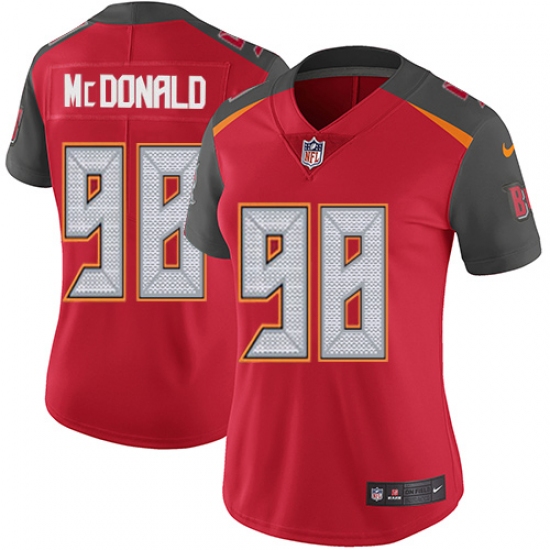 Women's Nike Tampa Bay Buccaneers 98 Clinton McDonald Red Team Color Vapor Untouchable Limited Player NFL Jersey