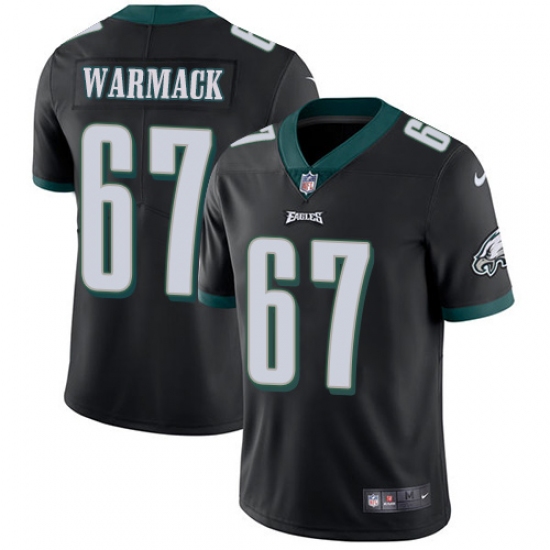 Men's Nike Philadelphia Eagles 67 Chance Warmack Black Alternate Vapor Untouchable Limited Player NFL Jersey