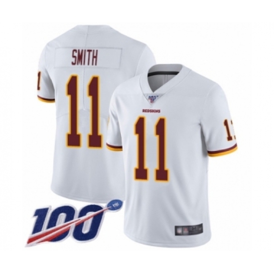 Men's Washington Redskins 11 Alex Smith White Vapor Untouchable Limited Player 100th Season Football Jersey