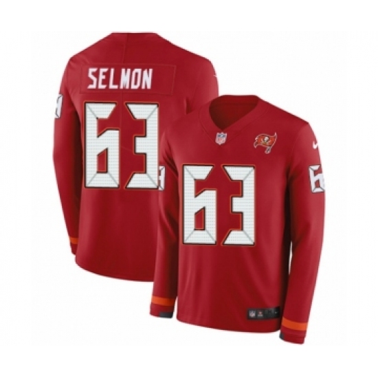 Youth Nike Tampa Bay Buccaneers 63 Lee Roy Selmon Limited Red Therma Long Sleeve NFL Jersey